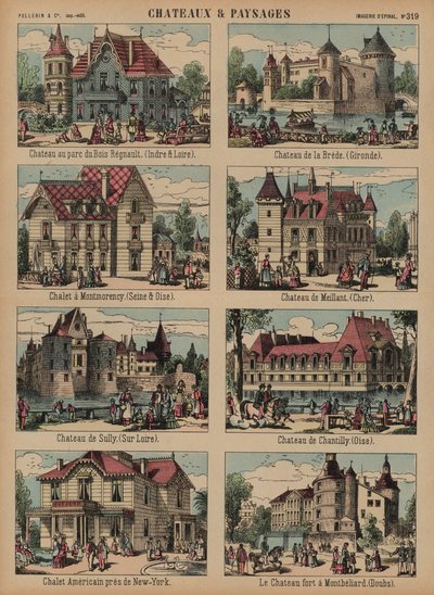 Castles and landscapes by French School