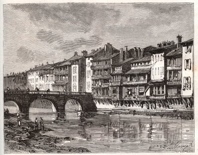 Castres - Languedoc-Roussillon-Midi-Pyrenees - engraving in 