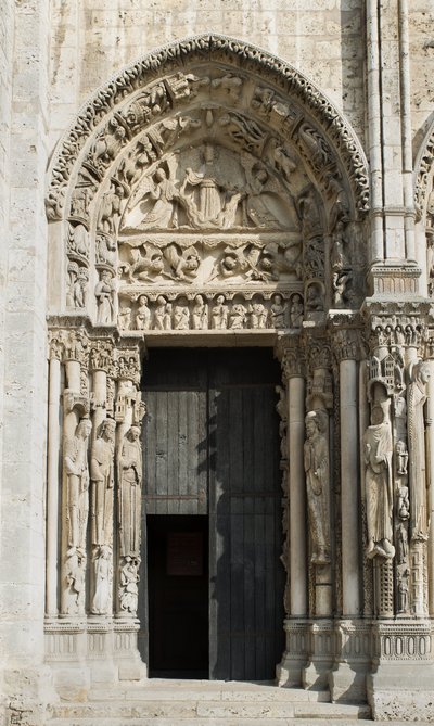 Cathedral of Chartres, Bay to the Left of the Royal Gate Facing West by French School