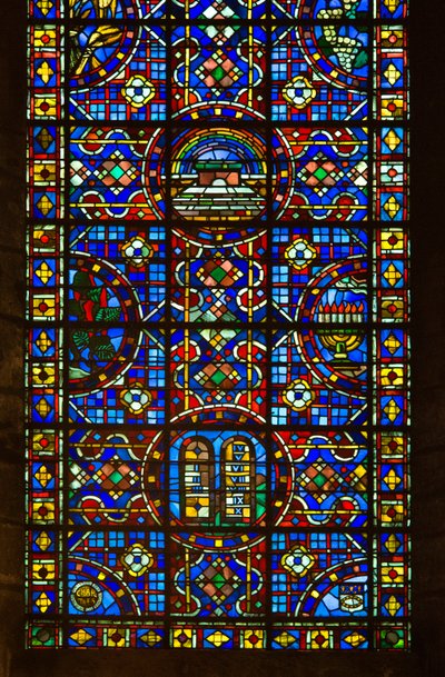 Cathedral of Chartres, Stained Glass: Peace (detail) by French School
