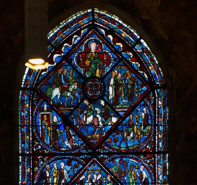Cathedral of Chartres, Stained Glass: The Life of Joseph (detail) by French School