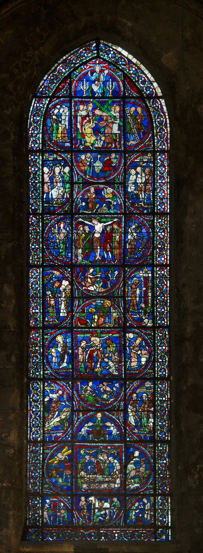 Cathedral of Chartres, Stained Glass: Typology Passion by French School