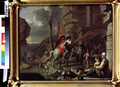 Horsemen at a Tavern by French School