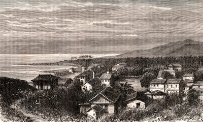 Cayenne - Commune in Overseas Guyana - engraving in 