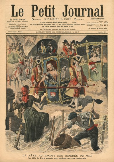 Celebration Given by the Ville of Paris for the Benefit of the Flood Victims in South France, illustration from 