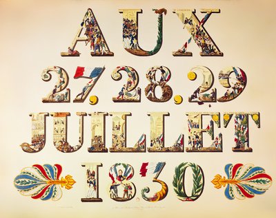 Celebration of the Three Glorious Days, 27th, 28th and 29th July 1830 by French School