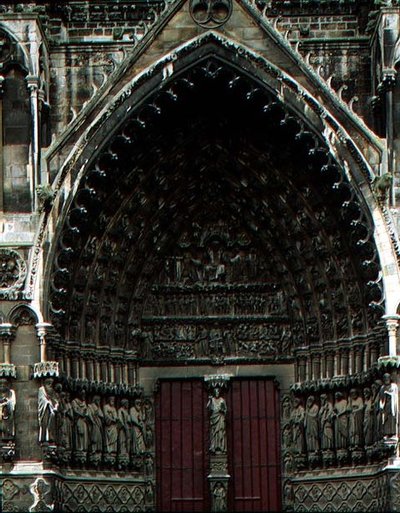 Central Portal of the West Facade depicting the Last Judgement (detail) by French School