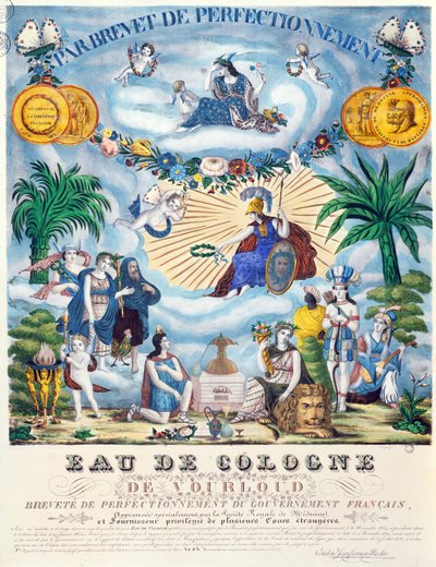 Certificate for an Eau de Cologne made by J.F. Vourloud, c.1825 by French School