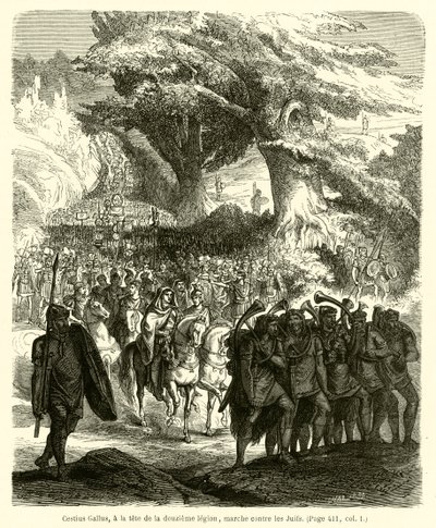 Cestius Gallus, Leading the Twelfth Legion, Marches Against the Jews by French School