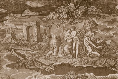 Chair cover with inscriptions in French, c.1811 by French School