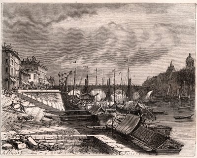 Chalon-sur-Saone - Saone-et-Loire - engraving in 