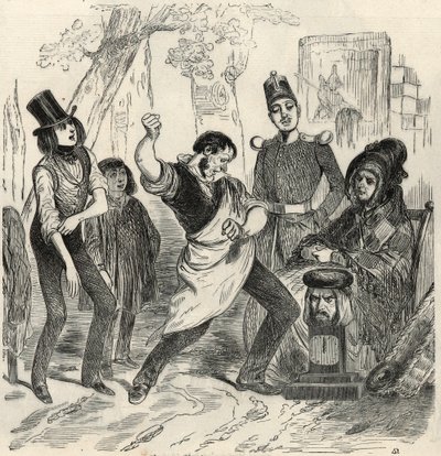Champs-Elysees - Dynamometer (engraving) by French School
