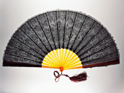 Chantilly Lace Hand Fan by French School