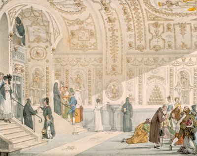 Chapel of the Dead, engraved by Villain, pub. 1820 by French School