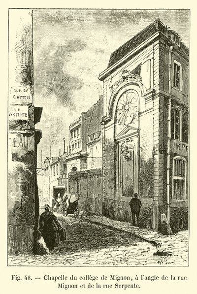 Chapel of the College of Mignon, at the Corner of Rue Mignon and Rue Serpente by French School