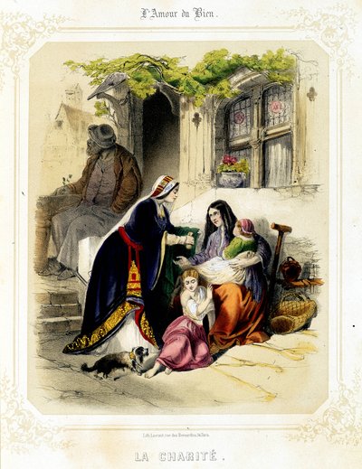 Charity. In love of the good of Sauvageot, second half of the 19th century by French School