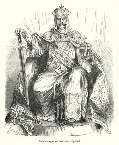 Charlemagne in Imperial Costume by French School