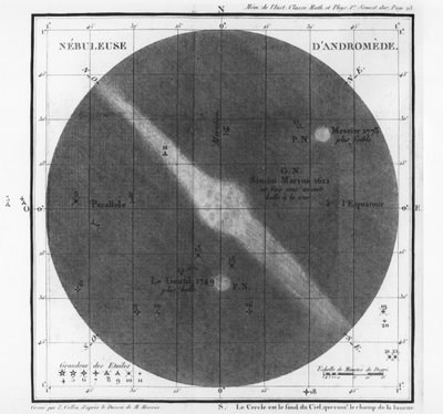 Charles-Joseph Messier observations of a nebula of Andromeda