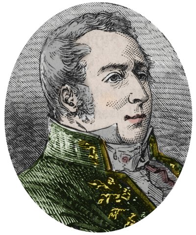 Charles Augustin Coulomb (1736-1806), scientist, engineer, physicist - Engraving in 