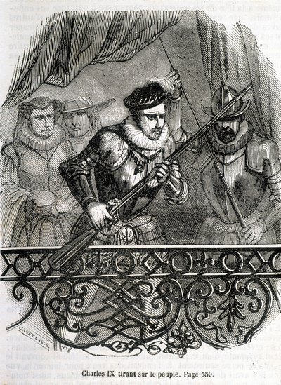 Charles IX pulling on the people - in “Histoire de France” by L.-P. Anquetil by French School