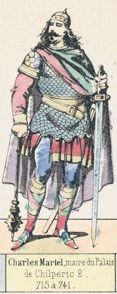 Charles Martel, Mayor of the Palace, of Chilperic II, 715 to 741 by French School