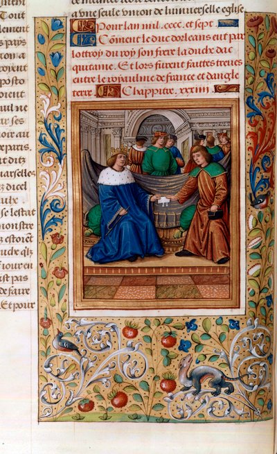 Charles VI and Henry V signing the 