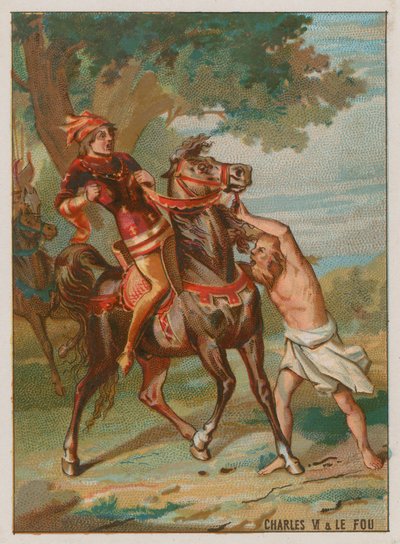 Charles VI is warned by a leper that he will be betrayed by French School