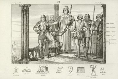 Charles V of France offering Bertrand Duguesclin the sword of Constable of France by French School