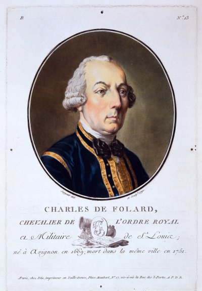 Charles de Folard, from Portraits des grands hommes, femmes illustres, et sujets memorables de France by French School