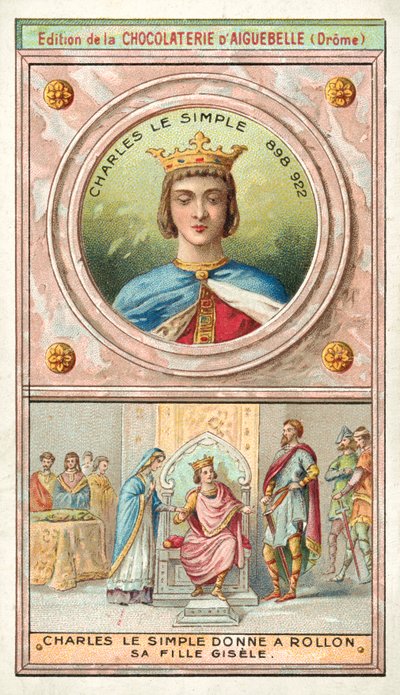 Charles the Simple giving his daughter Gisele to Rollo of Normandy in marriage, 911 by French School