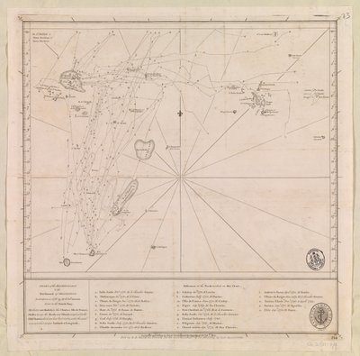 Chart of the Archipelago to the Northward of Mauritius laid down in 1776 by French School