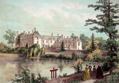 View of the Chateau de la Seilleraye in Carquefou (Loire Atlantique) by French School