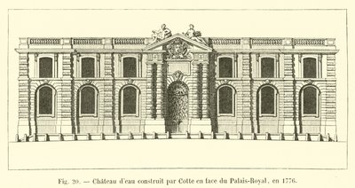 Water Castle Built by Cotte in Front of the Palais-Royal, 1776 by French School