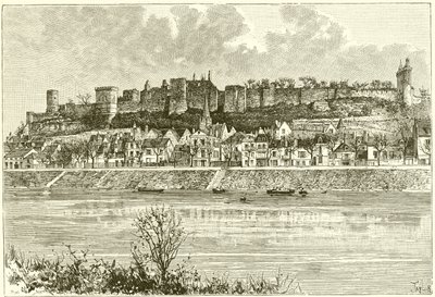 Chateau of Chinon by French School