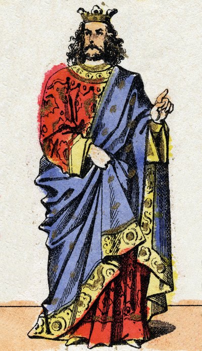 Childeric I, King of the Salian Franks. by French School