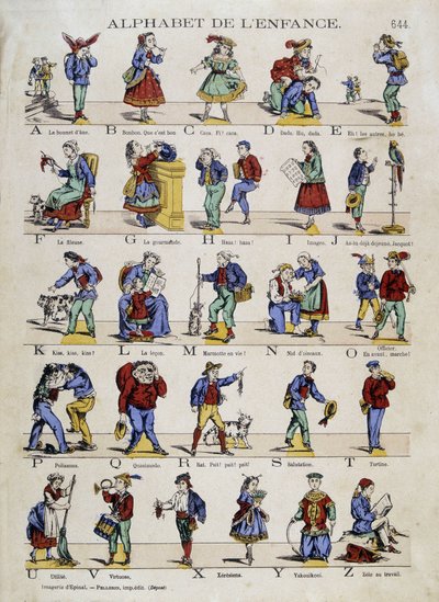 Childhood alphabet. Image of Epinal, sd. 19th century by French School