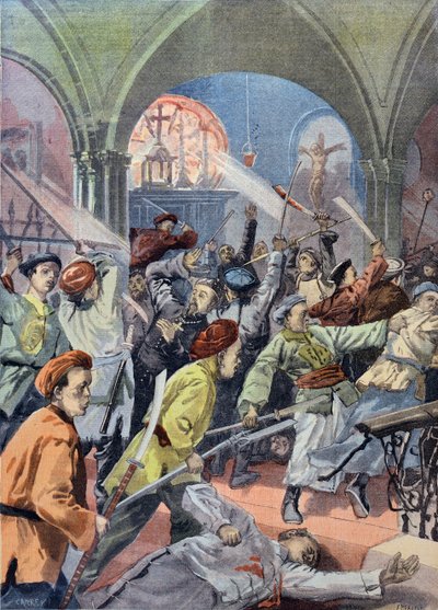 Chinese Christians Massacred at Mukden by the Boxers by French School