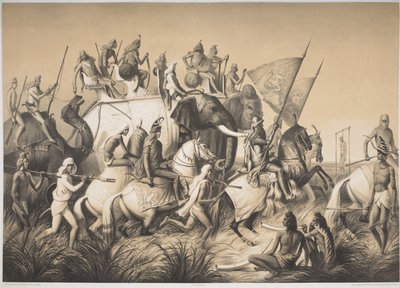 Chir Singh, Maharaja of the Sikhs with the King of Punjab and his retinue from 