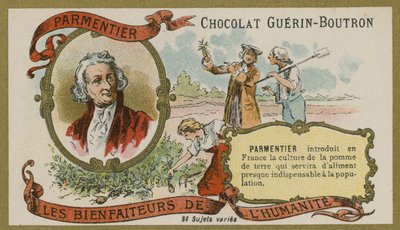 Chocolat Guerin-Boutron Trade Card, Antoine-Augustin Parmentier by French School