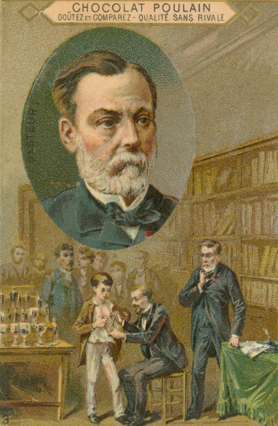 Chocolat Poulain trade card, Louis Pasteur by French School