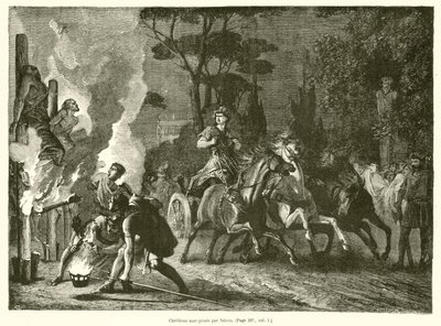 Christians Martyred by Nero by French School