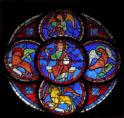 Christ with Four Sacred Beasts of the Evangelists by French School