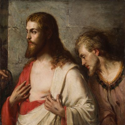 Christ and St Thomas (Fragment) by French School