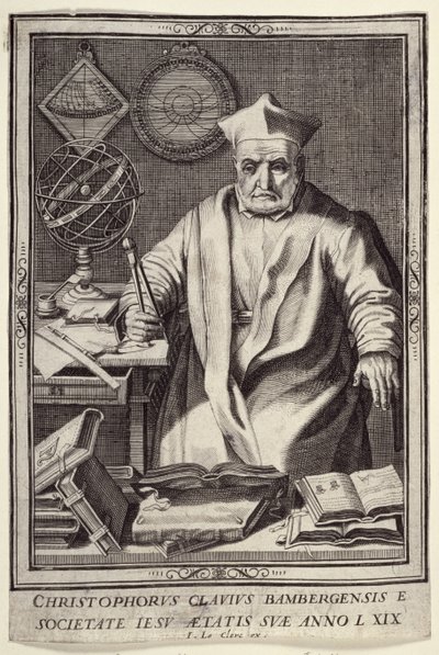 Christopher Clavius (1537-1612) Aged 69, published by Jean Le Clerc, c.1606-07 by French School