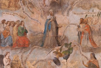 Church of Saint-Jean-Baptiste. Interior. Chapel Saint-Fursy. Mural Paintings. The Glorification of Mary. Early 17th Century. by French School