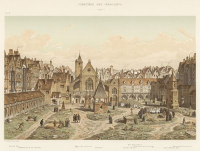 Cemetery of the Innocents, 1550 by French School