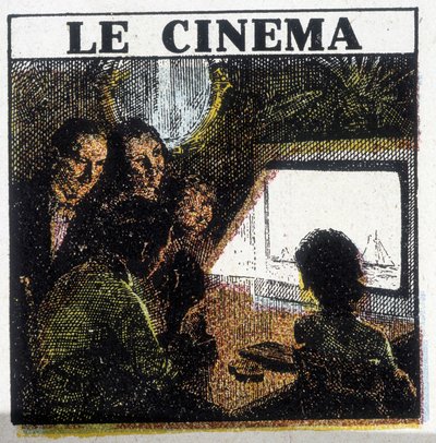 Cinema screening, circa 1920 by French School
