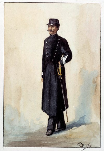 City Sergeant Police Uniform under the Second Republic by French School
