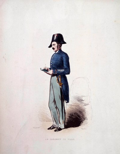 City Sergeant Uniform of member of the police forces under the Monarchy of July (1830-1848) 19th century by French School