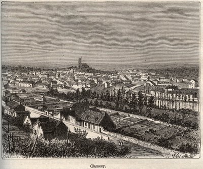 Clamecy - Nievre - Burgundy - engraving in 